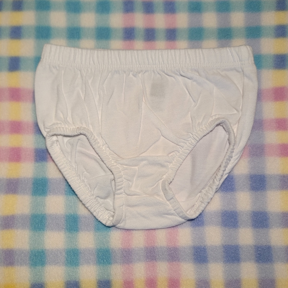 CARTER'S ♡ Sweet Pair of Solid White Cotton Elastic Diaper Cover Bottoms 9M